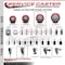 Service Caster 4'' Red Poly Swivel 1-1/4'' Expanding Stem Caster with Brake SCC-EX20S414-PPUB-RED-PLB-114 - alternate 3